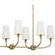 Adeena 8 Light 20.75 inch Brushed Natural Brass Chandelier Ceiling Light