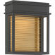 Clyne LED 9 inch Sand Coal Black and Legacy Brass Outdoor Wall Sconce