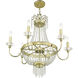 Valentina 6 Light 28 inch Hand Applied Winter Gold Chandelier Ceiling Light