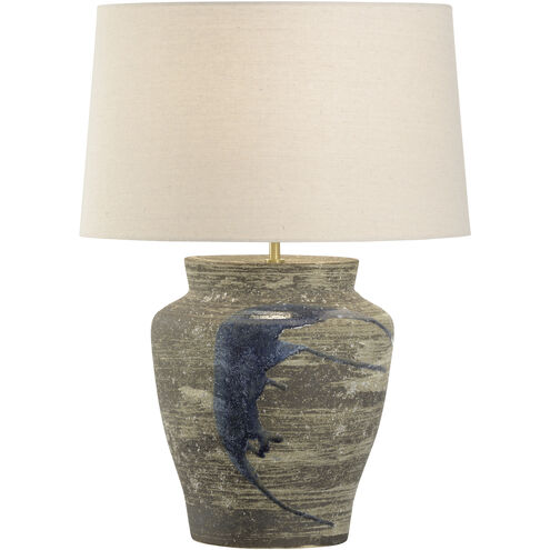 Riku 19 inch 100.00 watt Gray and Blue Table Lamp Portable Light