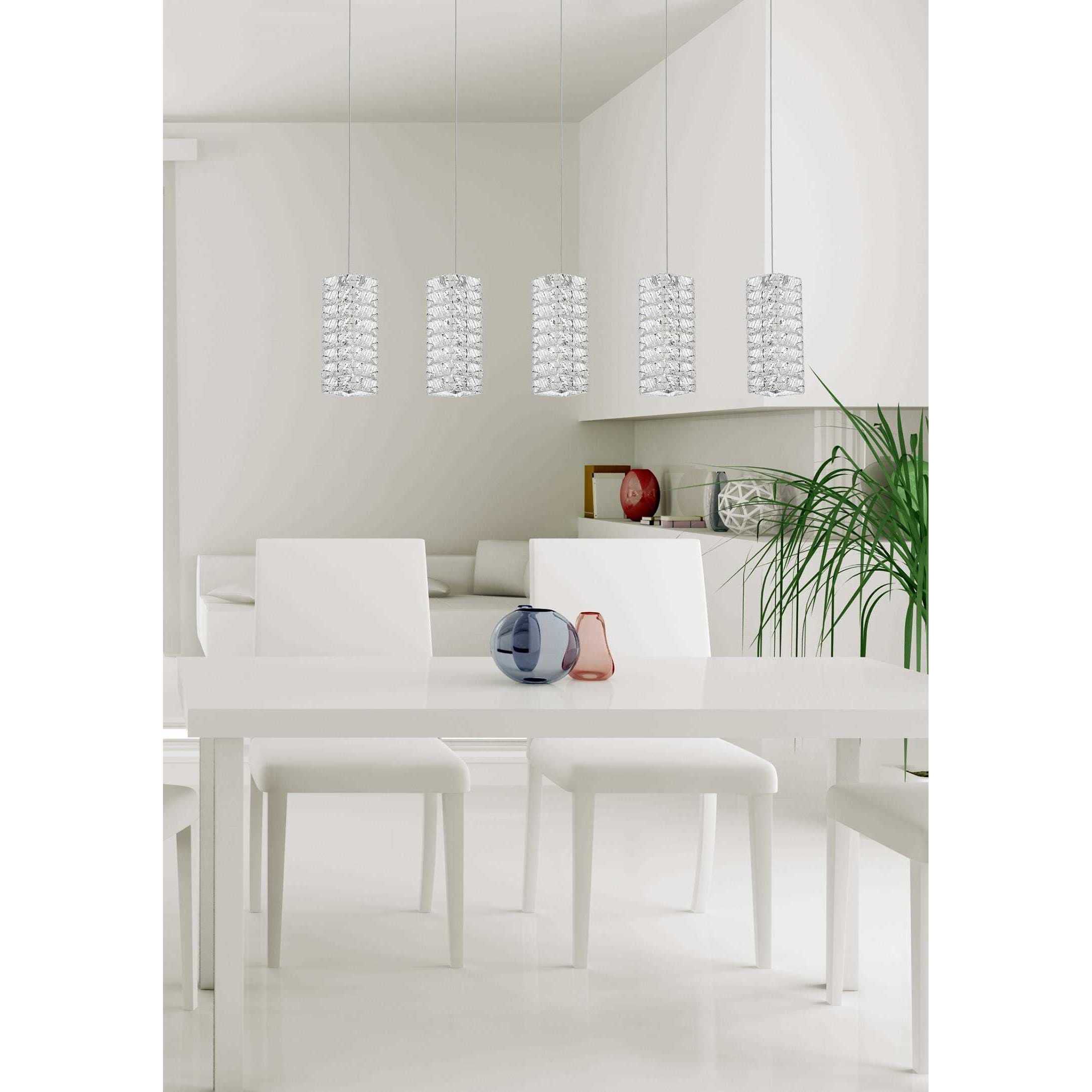 Aston 5 Light 5 inch Chrome Pendant Ceiling Light