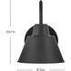 Wes LED 10.5 inch Black Outdoor Wall Mount, Coastal Elements