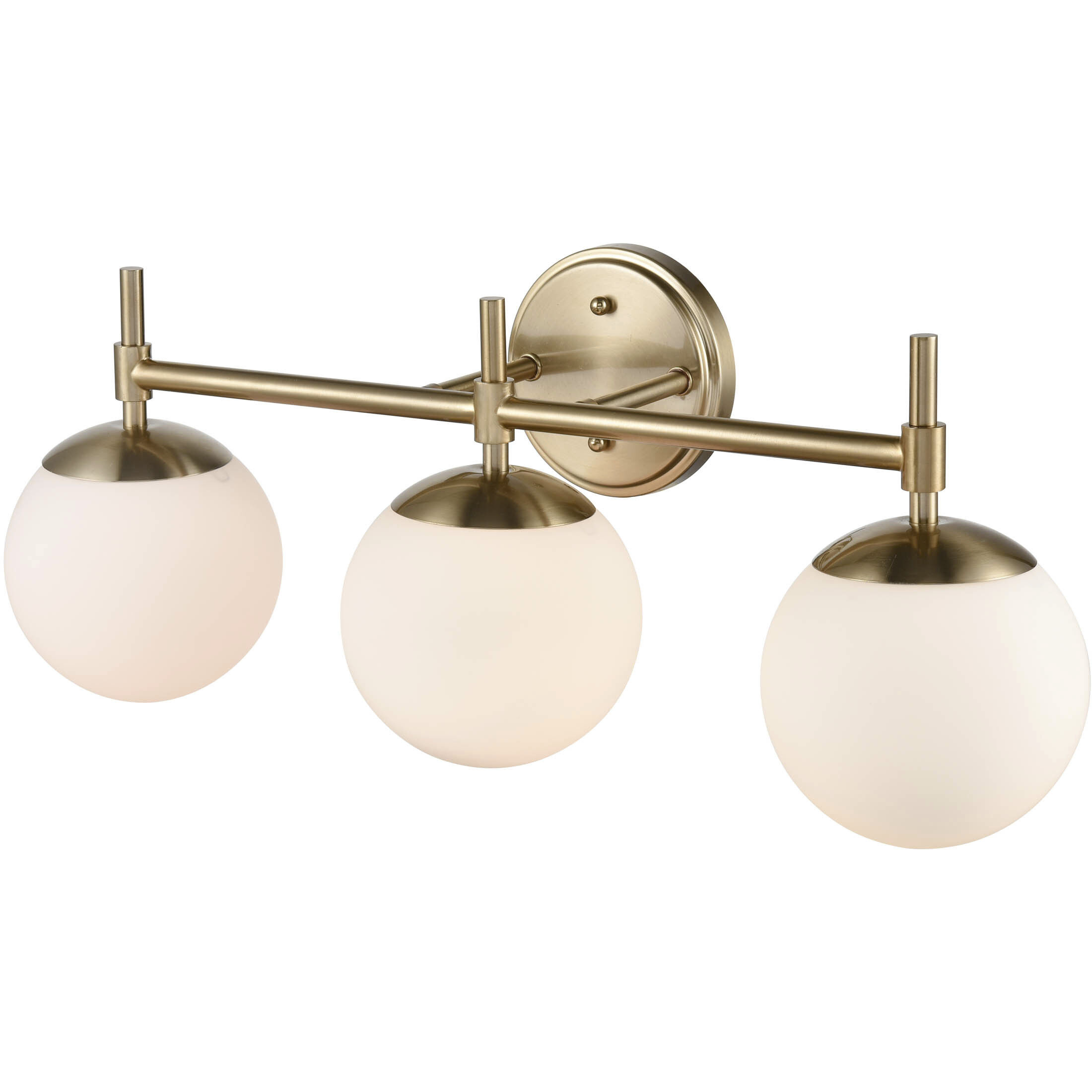 None 3 Light 24 inch Modern Gold Bathroom Vanity Light Wall Light