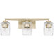 Karina 3 Light 24 inch Winter Gold Vanity Light Wall Light