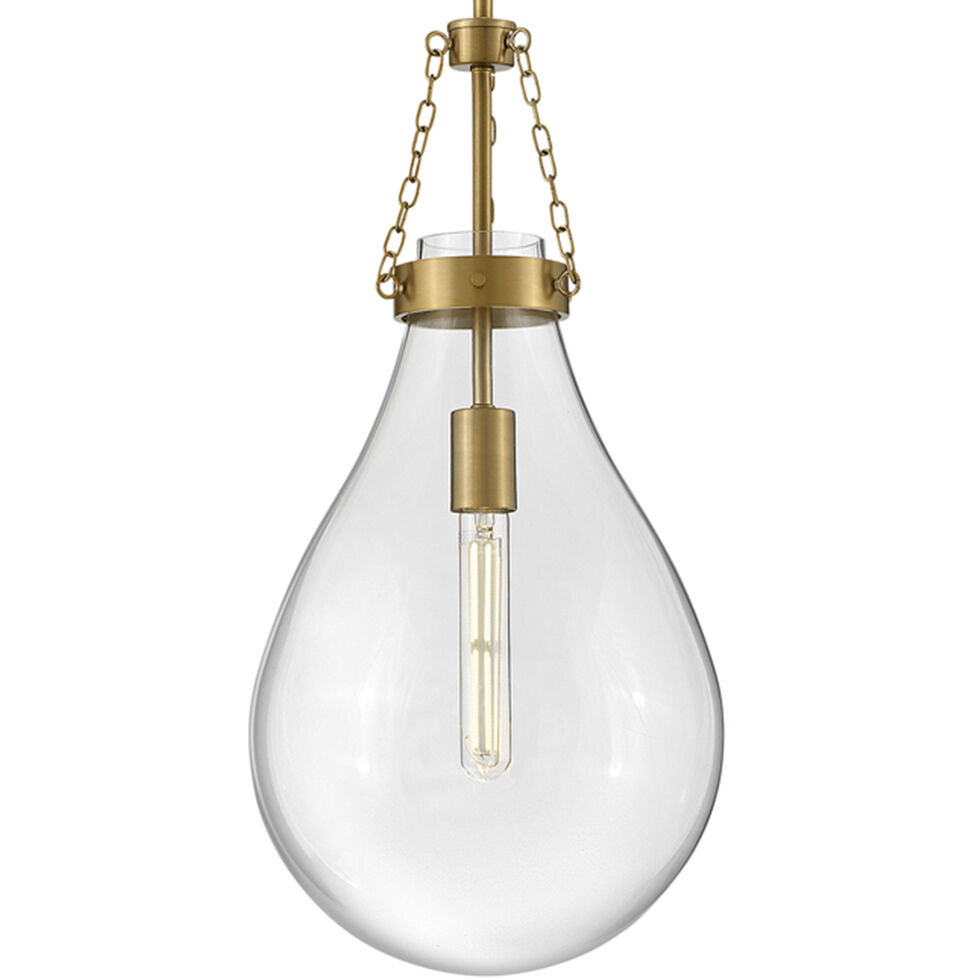 Eloise 1 Light 11 inch Lacquered Brass Pendant Ceiling Light