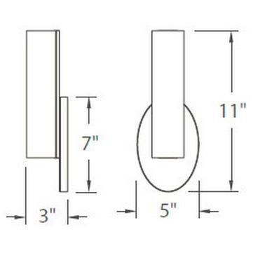 Loft Wall Sconce Wall Light in 3000K, 11in., Chrome