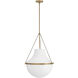 Collins 1 Light 20 inch Heritage Brass Chandelier Ceiling Light