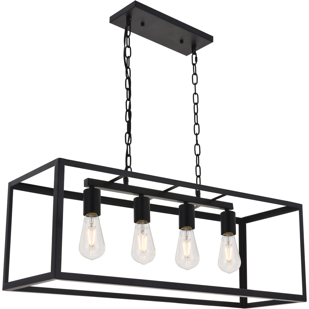 Resolute 4 Light 9.4 inch Black Pendant Ceiling Light