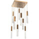 Axis LED 24 inch Novel Brass Chandelier Ceiling Light in 2700K LED, Multi-Port