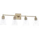 Rory 4 Light 33 inch Aged Brass Vanity Light Wall Light