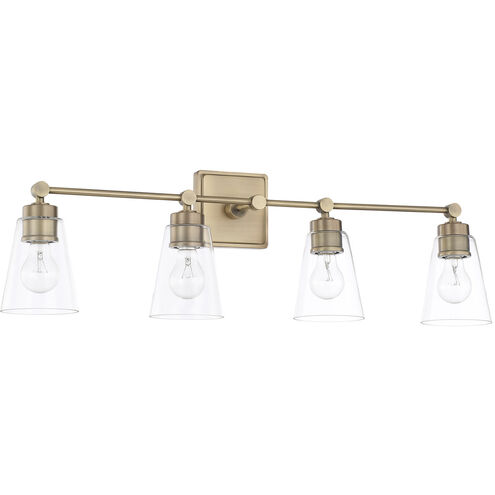 Rory 4 Light 33 inch Aged Brass Vanity Light Wall Light