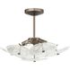 Avril 4 Light 18.25 inch Forged Bronze Convertible Pendant Ceiling Light