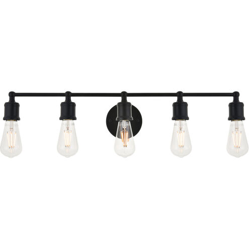 Serif 5 Light 29 inch Black Wall Sconce Wall Light