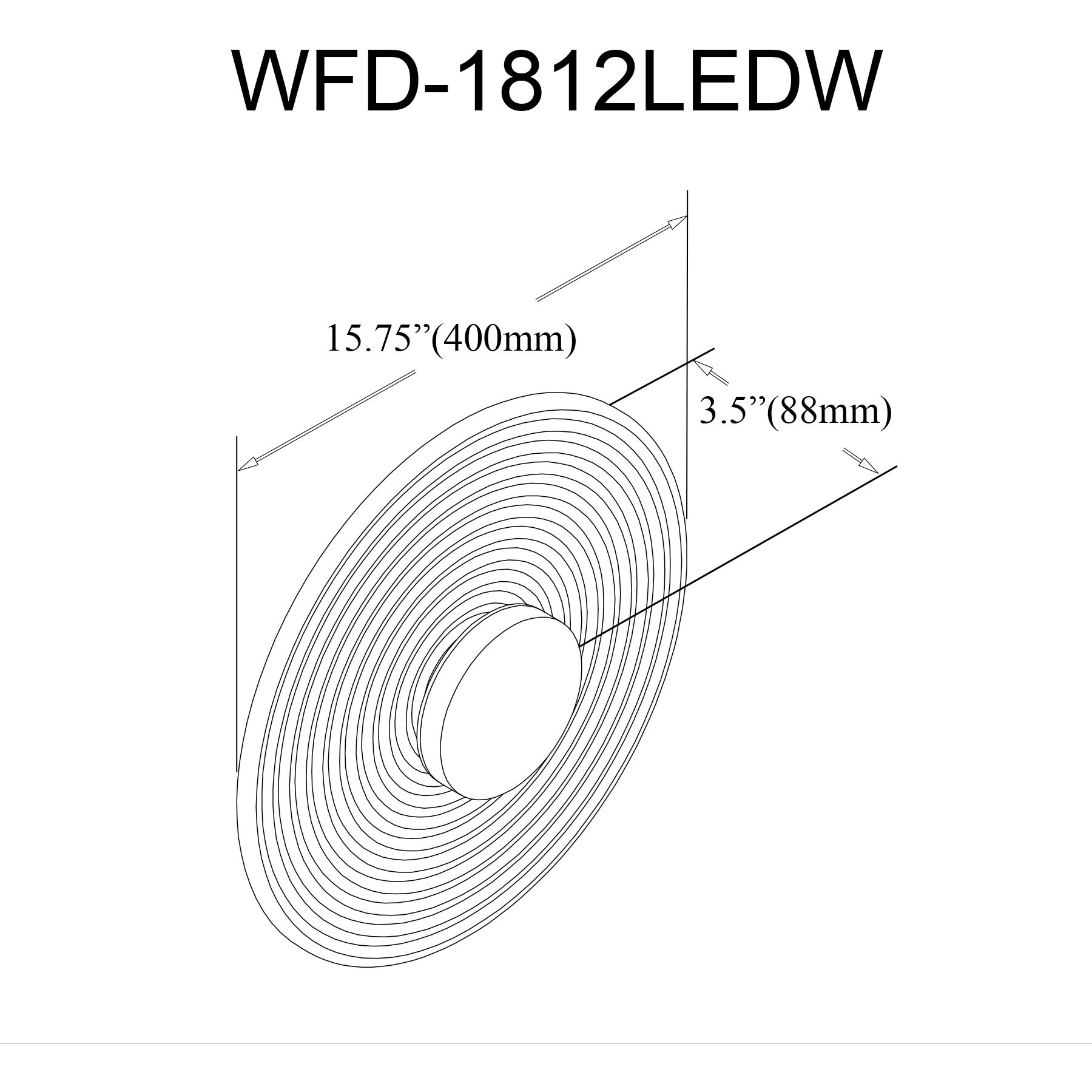 Windfeild LED 18 inch Matte Black Wallchiere Wall Light in White