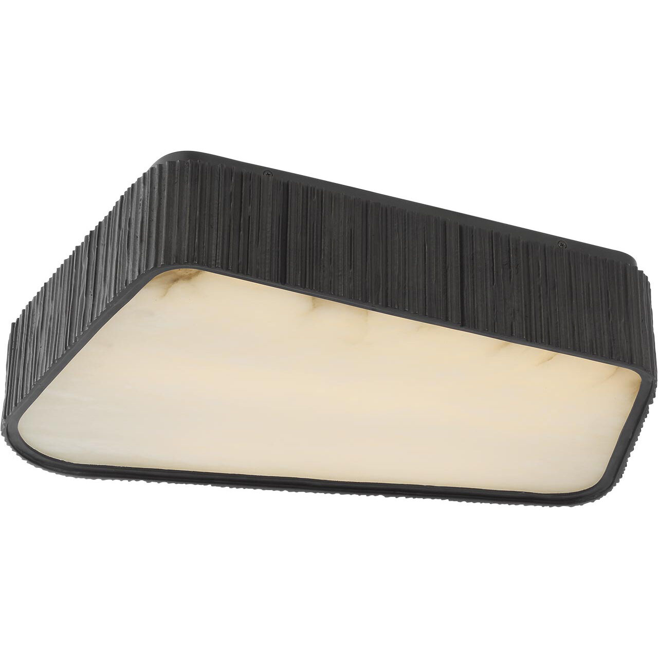 Anne-Marie Barton Fumar LED 21 inch Ridged Carbon Asymmetrical Flush Mount Ceiling Light