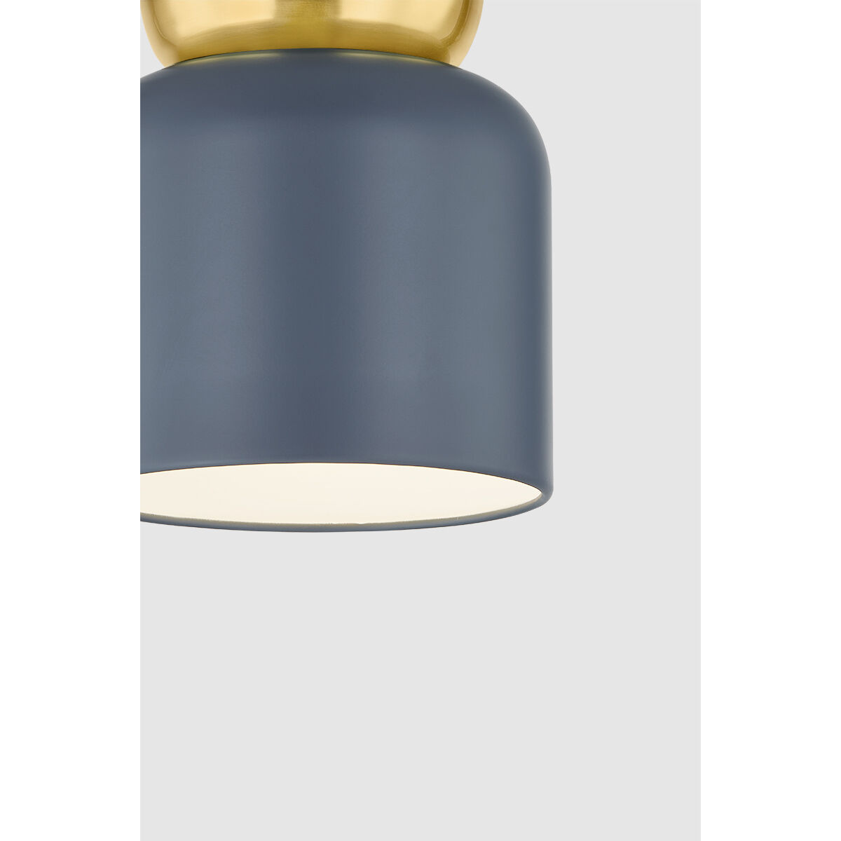 Batya 1 Light 6.25 inch Aged Brass/Slate Blue Flush Mount Ceiling Light