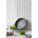 Round Gray and White Tray, Set of 2