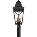 Cardigan 3 Light 23.75 inch Sand Coal and Olden Brass Outdoor Post Lantern, Great Outdoors