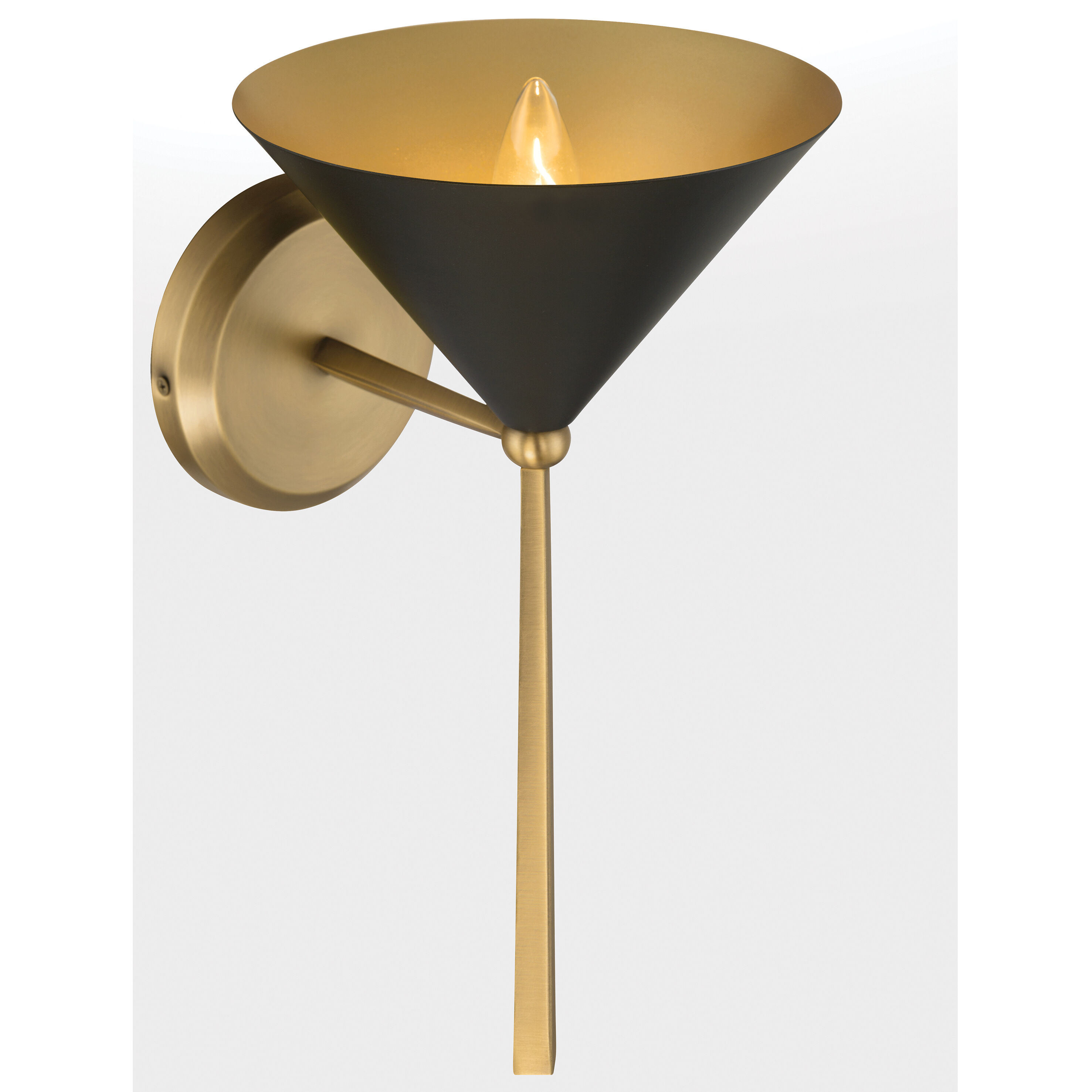 Cortan 1 Light 8 inch Legacy Brass and Dark Bronze Bath Sconce Wall Light