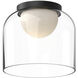 Cedar LED 8 inch Black Flush Mount Ceiling Light