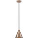 Appalachian 1 Light 8 inch Antique Copper Mini Pendant Ceiling Light