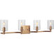 Fullton 4 Light 35 inch Satin Brass Bath Vanity Wall Light