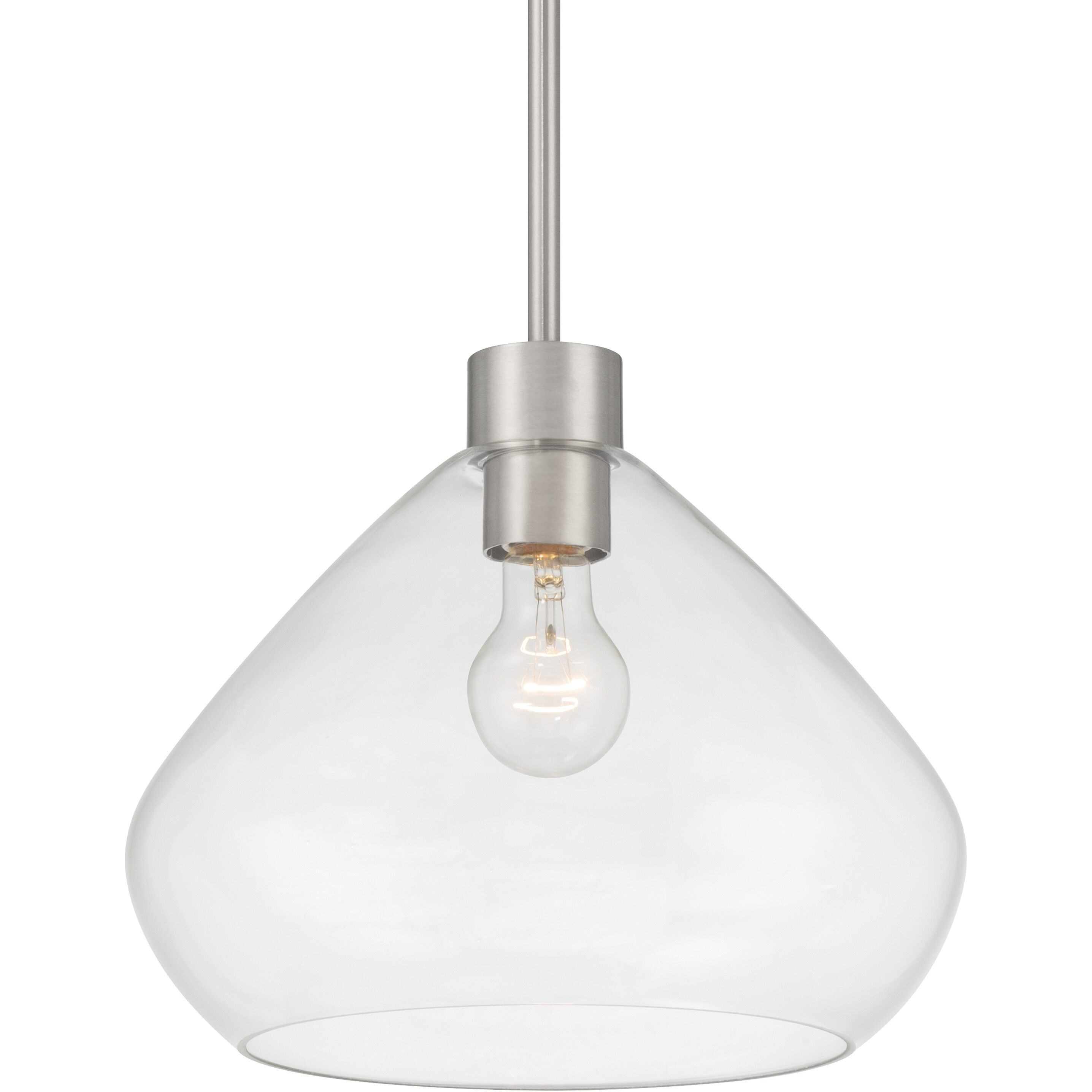 Elaris 1 Light 12.5 inch Brushed Nickel Pendant Ceiling Light