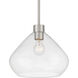 Elaris 1 Light 12.5 inch Brushed Nickel Pendant Ceiling Light