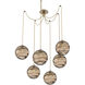 Terra 6 Light 18 inch Gilded Brass Swag Multi-Pendant Ceiling Light in Bronze Optic