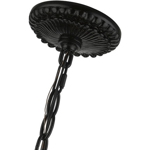 Valencia 5 Light 25 inch Shiny Black Chandelier Ceiling Light