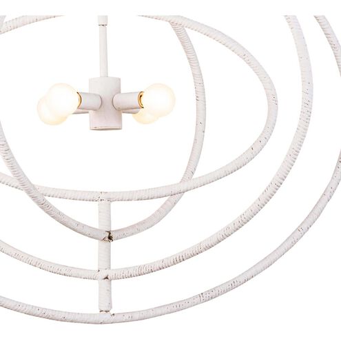 Sail 4 Light 35 inch White Chandelier Ceiling Light