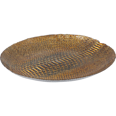 Anita 18.9 X 18.9 inch Gold/Brown Charger Plate