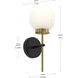 Rigsby 1 Light 7.5 inch Matte Black and Brushed Gold Wall Sconce Wall Light