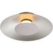Yep Luma LED 11.75 inch Sand Nickel Flush Mount Ceiling Light in Coffee Silver