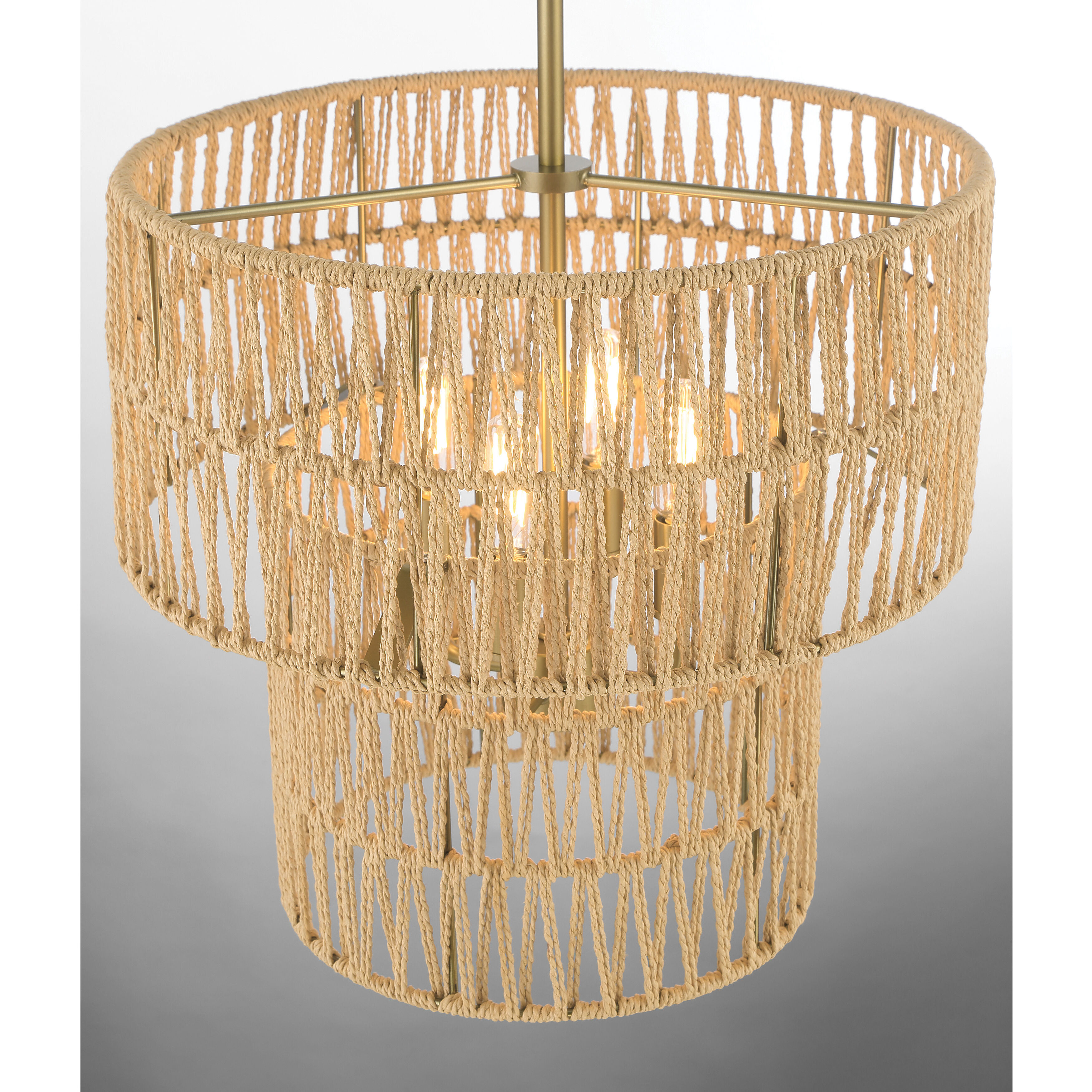 Bungalow Heaven 4 Light 16 inch Soft Brass Pendant Ceiling Light
