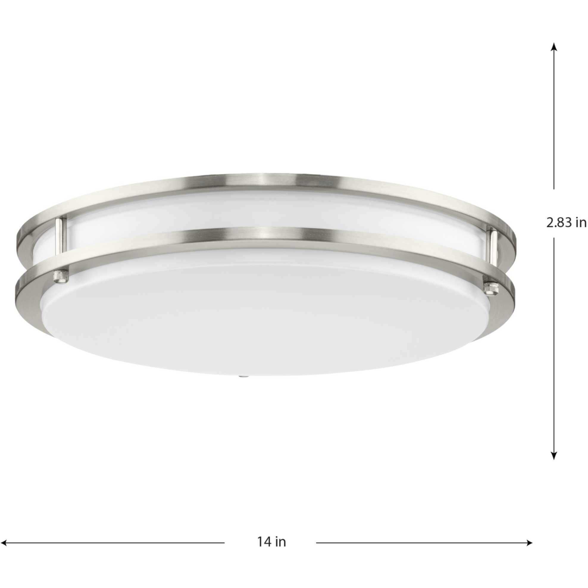 Abide LED LED 14 inch Brushed Nickel Flush Mount Ceiling Light, Medium, Progress LED