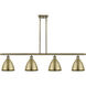Ballston Dome LED 48 inch Antique Brass Island Light Ceiling Light