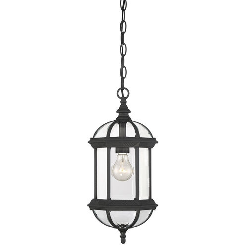 Kensington 1 Light 8.25 inch Textured Black Outdoor Hanging Lantern