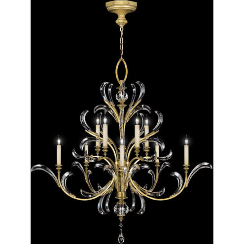 Fine Art Beveled Arcs 10 Light 56 inch Gold Chandelier Ceiling Light 760640ST - Open Box
