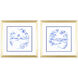 Blue Garden Impress Blue Framed Art