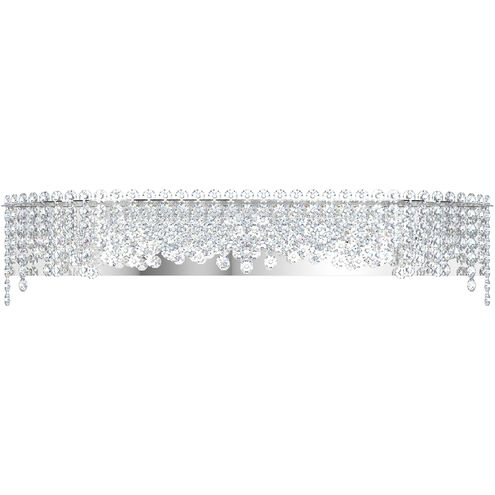 Chantant 6 Light 36 inch Polished Stainless Steel Bath Vanity & Wall Light in Optic, Strand