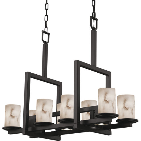 Lumenaria 11 Light 13 inch Matte Black Chandelier Ceiling Light in Cylinder with Flat Rim, Incandescent
