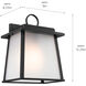 Noward 1 Light 12.25 inch Black Outdoor Wall Sconce, Large