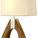 Pearson 30 inch 9 watt Pecan and Brushed Nickel Table Lamp Portable Light