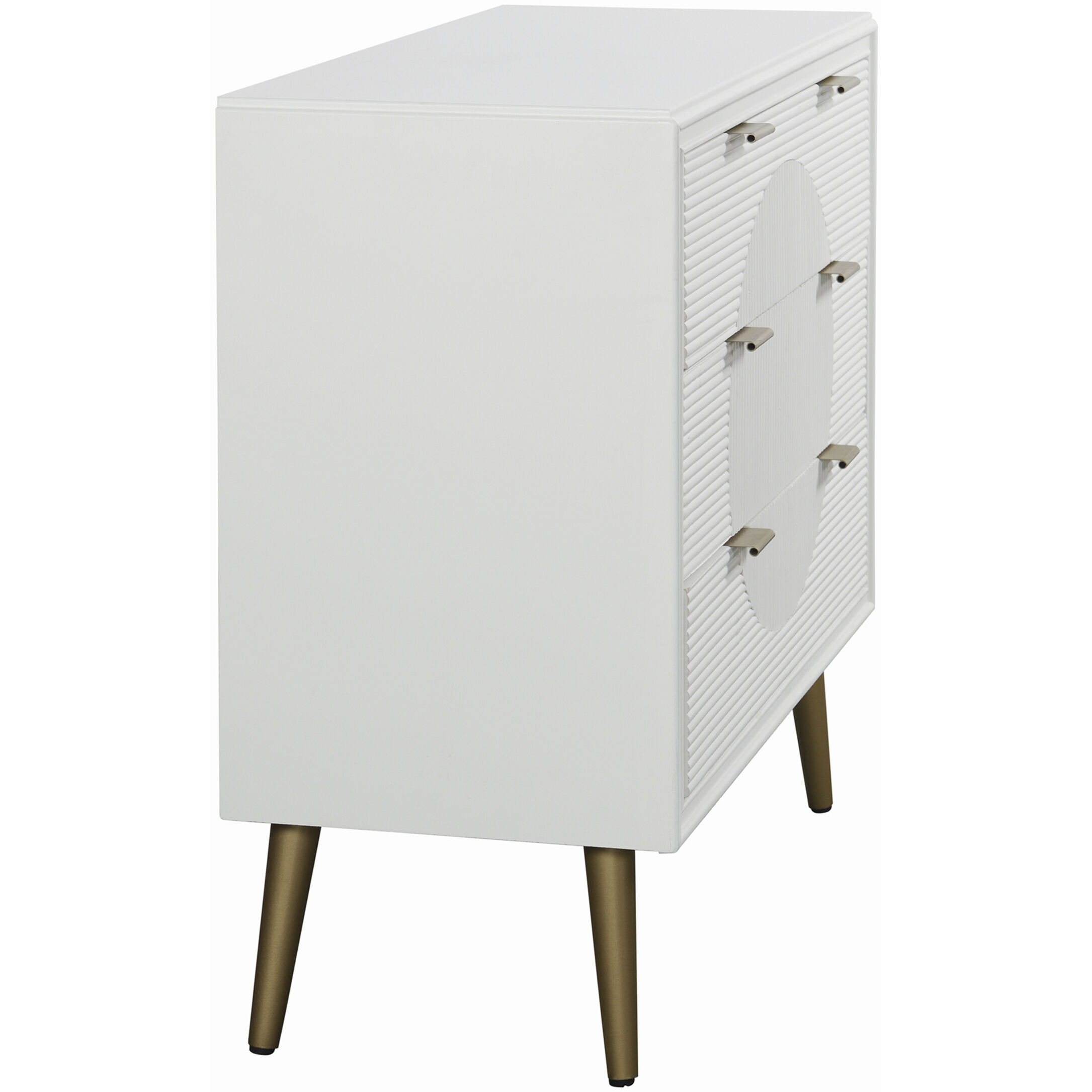 Milo Satin White and Copper Chest