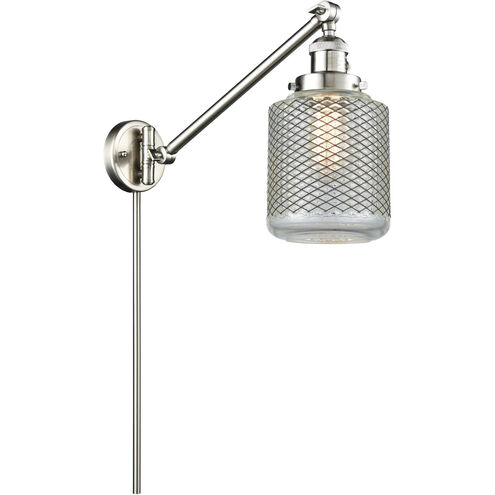 Stanton 30 inch 3.50 watt Satin Nickel Swing Arm Wall Light, Franklin Restoration