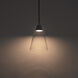 Chandra LED 8 inch Black Mini-Pendant Ceiling Light, dweLED