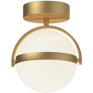 Globo LED 6.38 inch Brushed Gold Flush Mount Ceiling Light