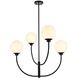 Nyomi 4 Light 30 inch Black Chandelier Ceiling Light