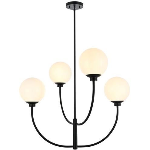 Nyomi 4 Light 30 inch Black Chandelier Ceiling Light